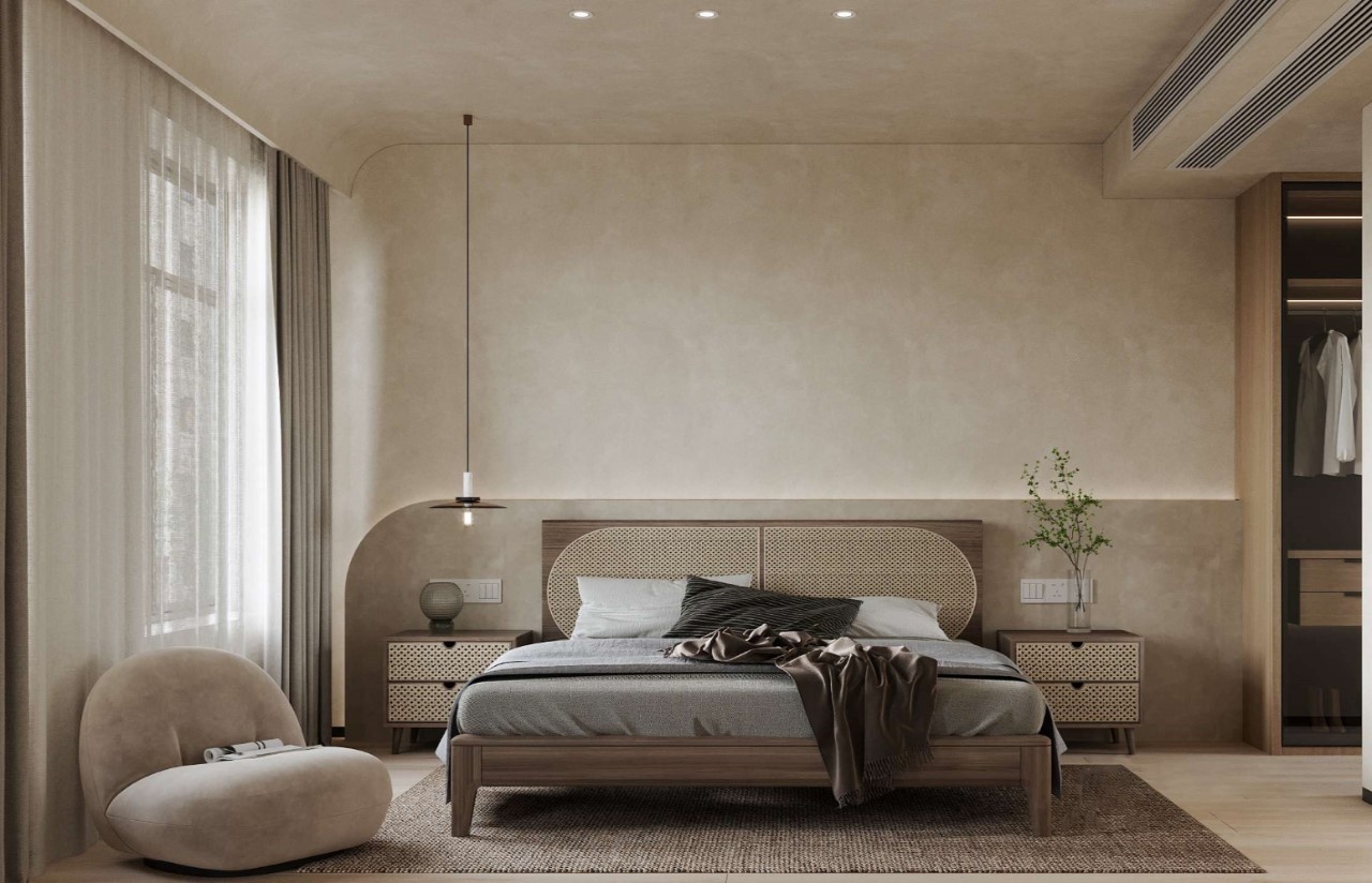 Phong cách thiết kế nội thất wabi sabi cho phòng ngủ