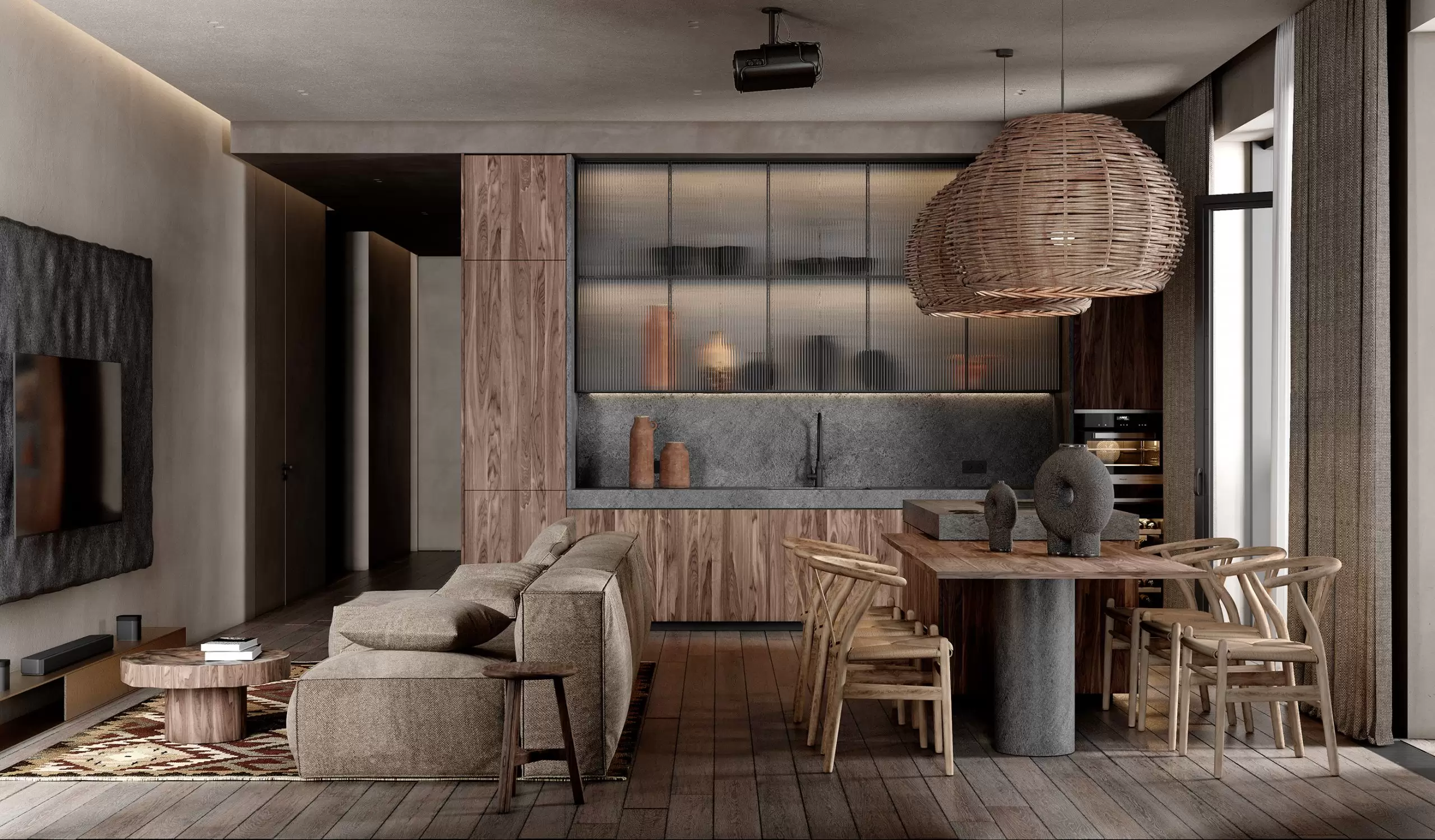Phong cách thiết kế nội thất wabi sabi đơn giản