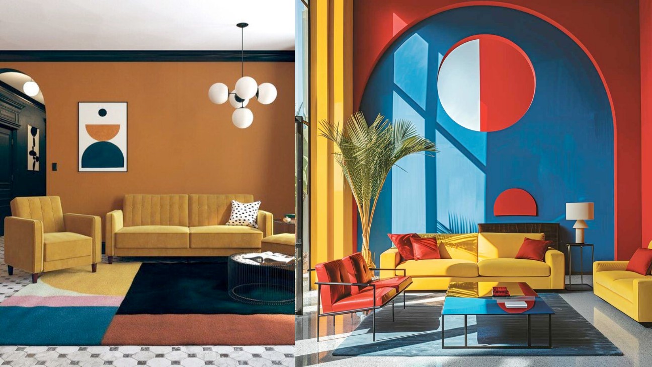 Phòng khách hiện đại theo phong cách German Bauhaus