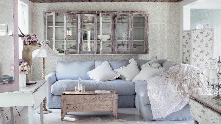 Phòng khách nhỏ - tối đa hóa vẻ đẹp Shabby Chic