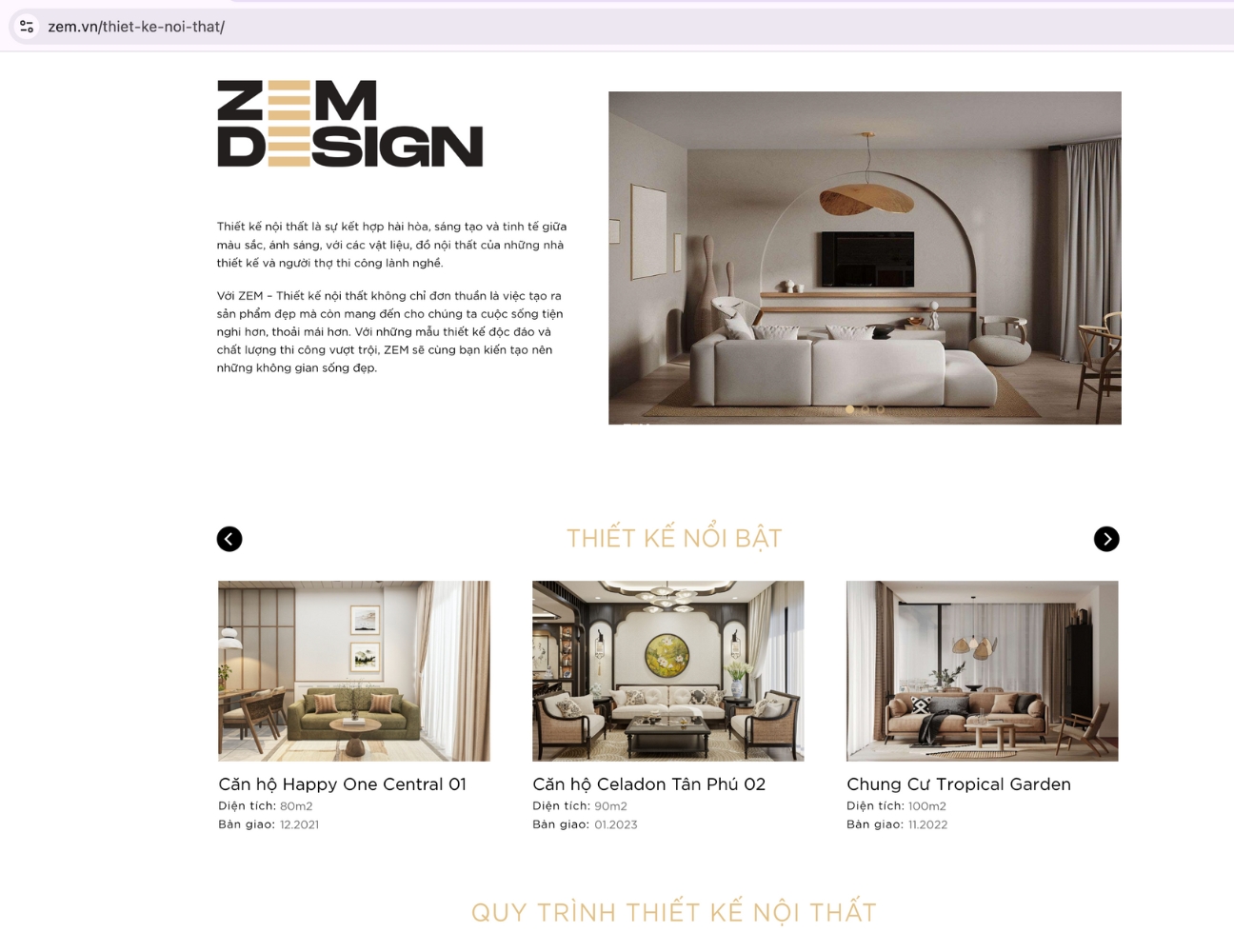 Portfolio dự án thực tế của công ty thiết kế thi công nội thất ZEM Design