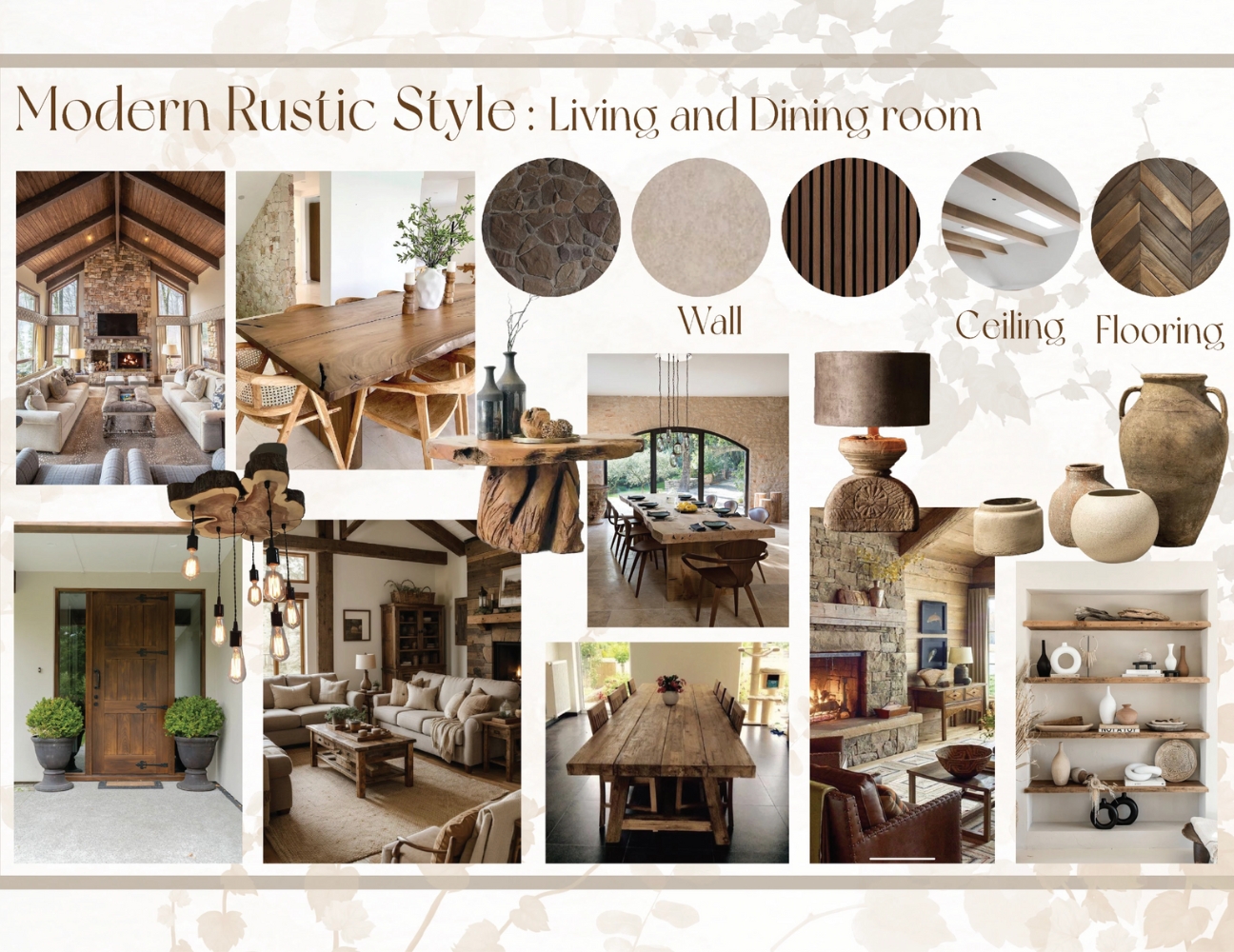 Rustic kết hợp hiện đại