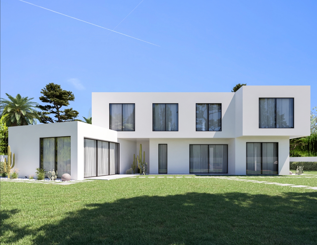 Thiết kế biệt thự luxury có ngoại thất tối giản