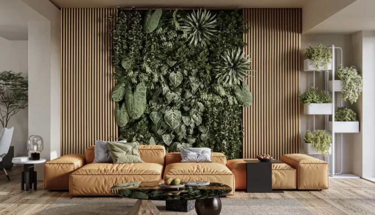 Thiết kế khu vực tiếp khách theo phong cách Biophilic