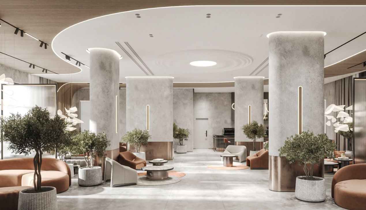 Thiết kế lounge nghỉ ngơi theo phong cách Biophilic