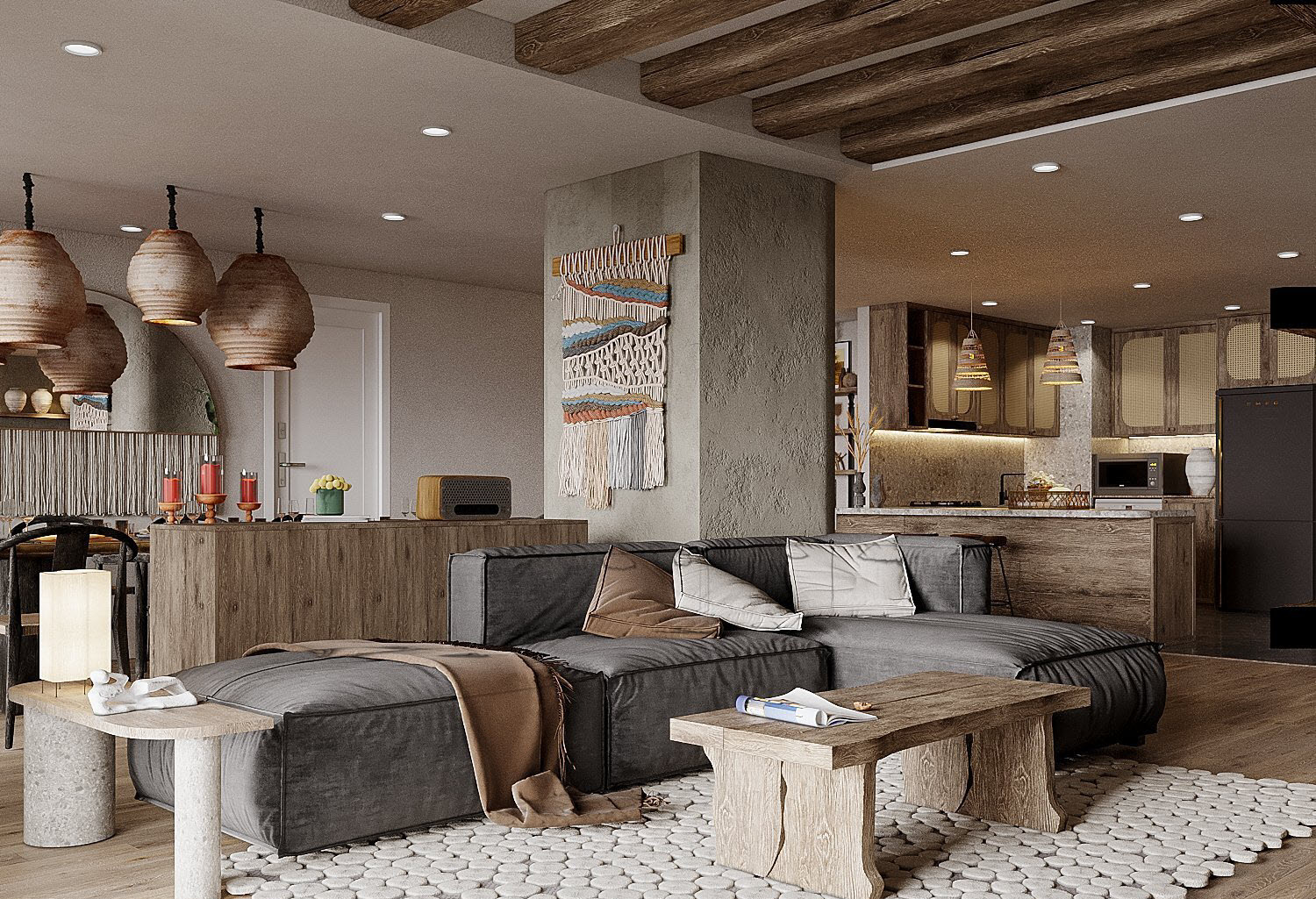 Thiết kế nội thất nhà phong cách wabi sabi