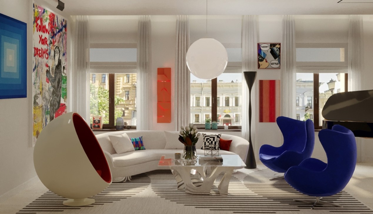 Thiết kế nội thất Pop Art cho nhà phố