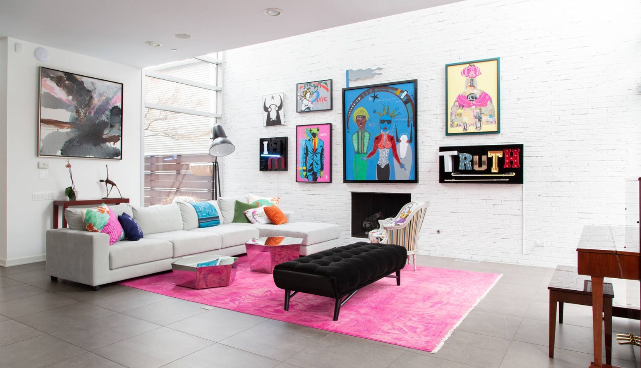 Thiết kế nội thất Pop Art nổi bật màu sắc