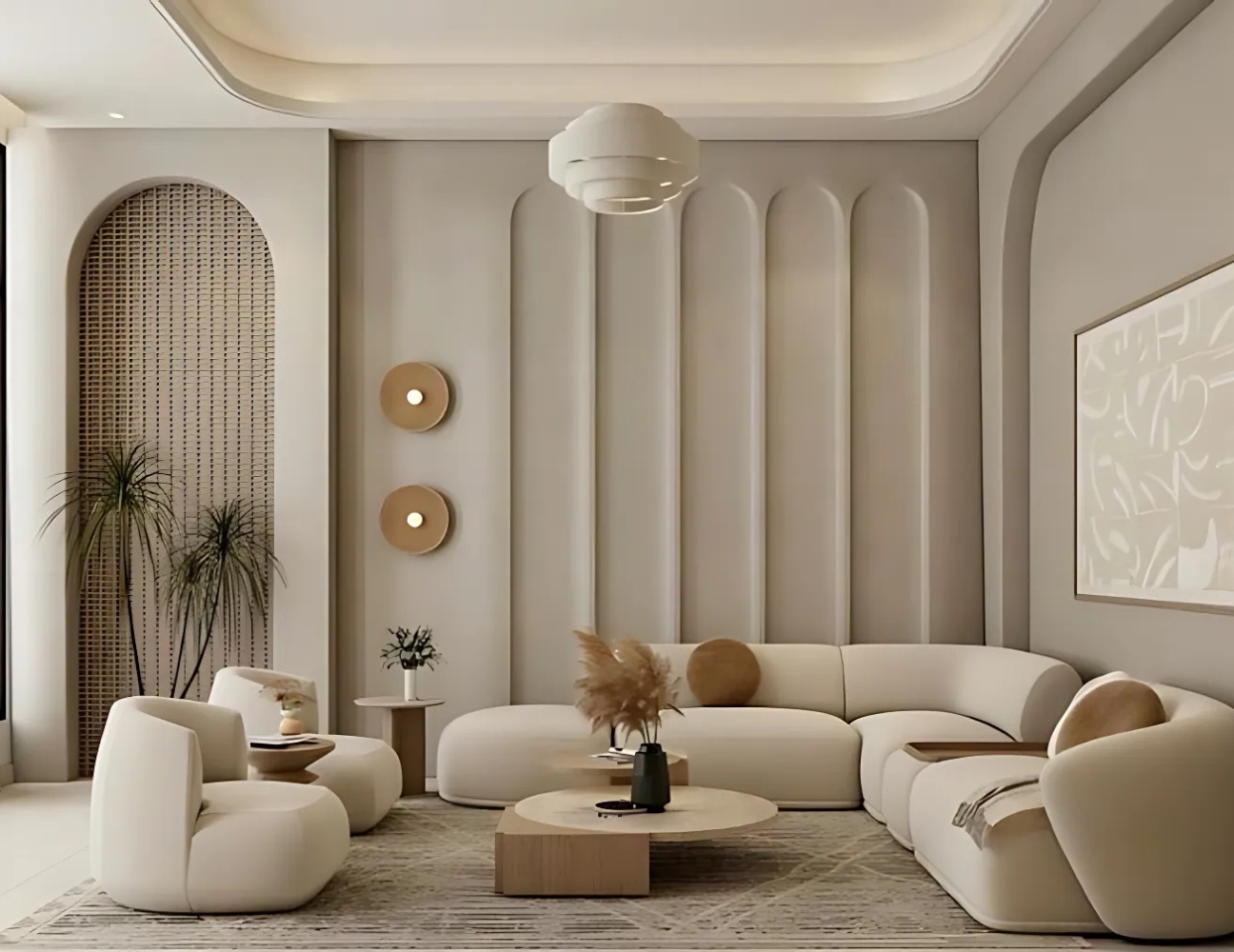 Thiết kế phòng khách biệt thự luxury