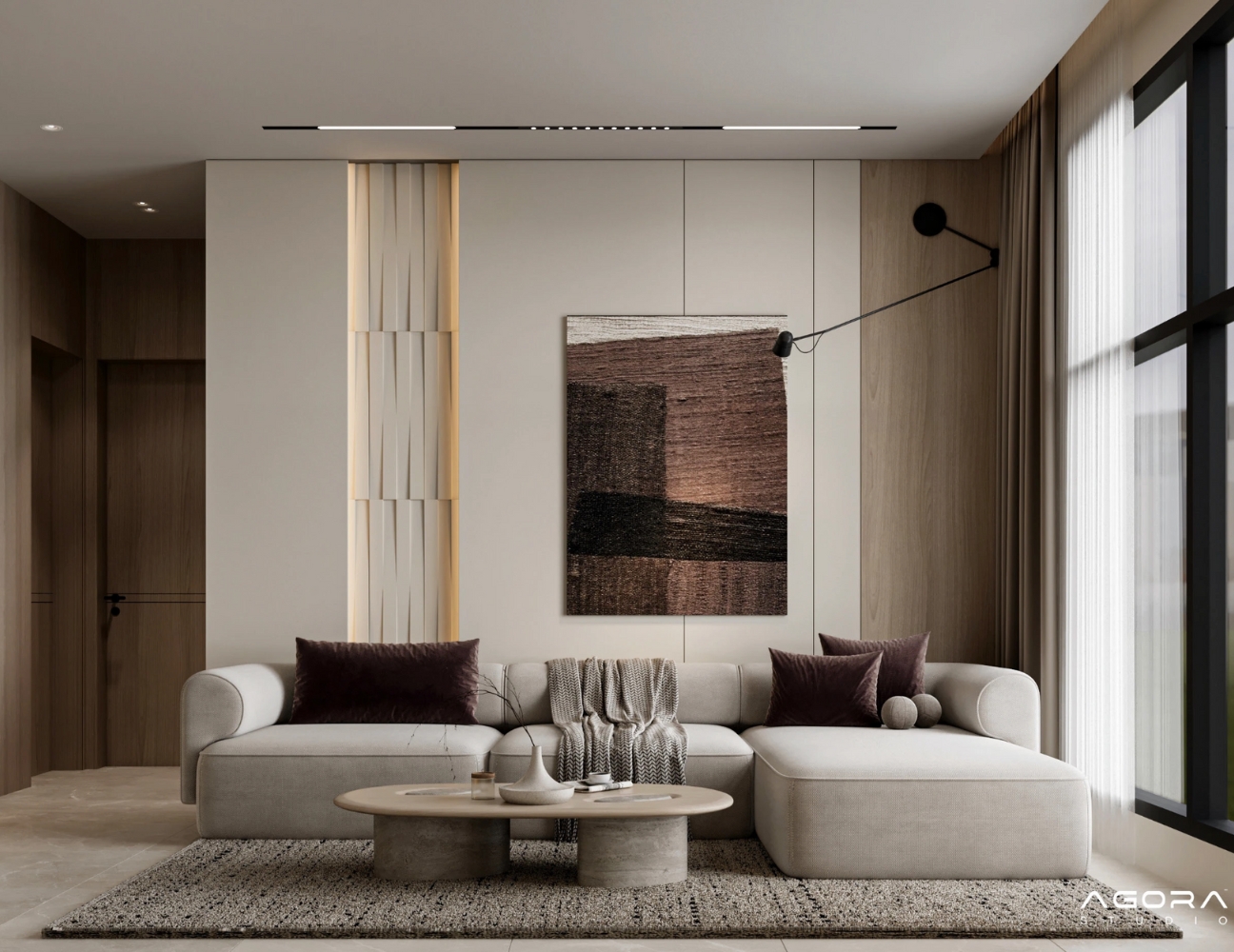 Thiết kế phòng khách Contemporary
