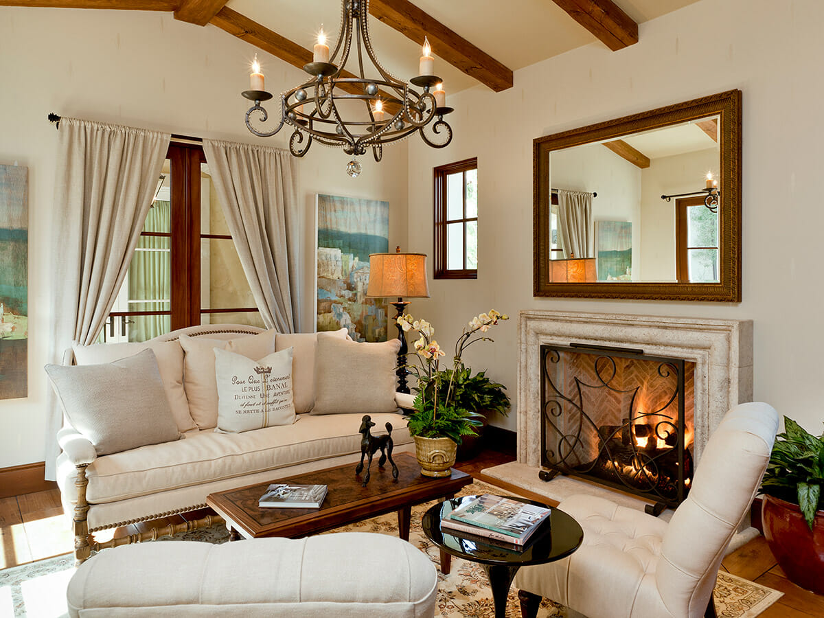 Thiết kế phòng khách French Country style