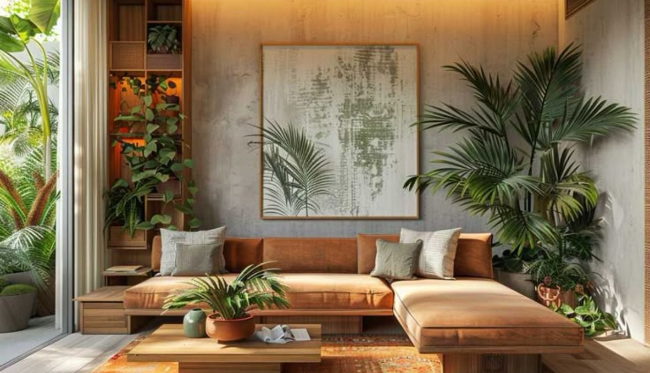 Thiết kế phòng khách mở, đón ánh sáng từ thiên nhiên