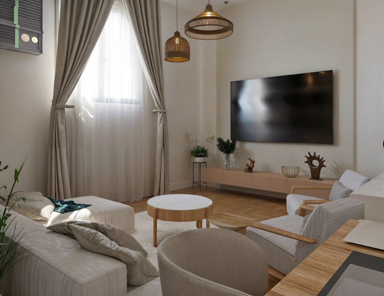 Thiết kế phòng khách Rustic