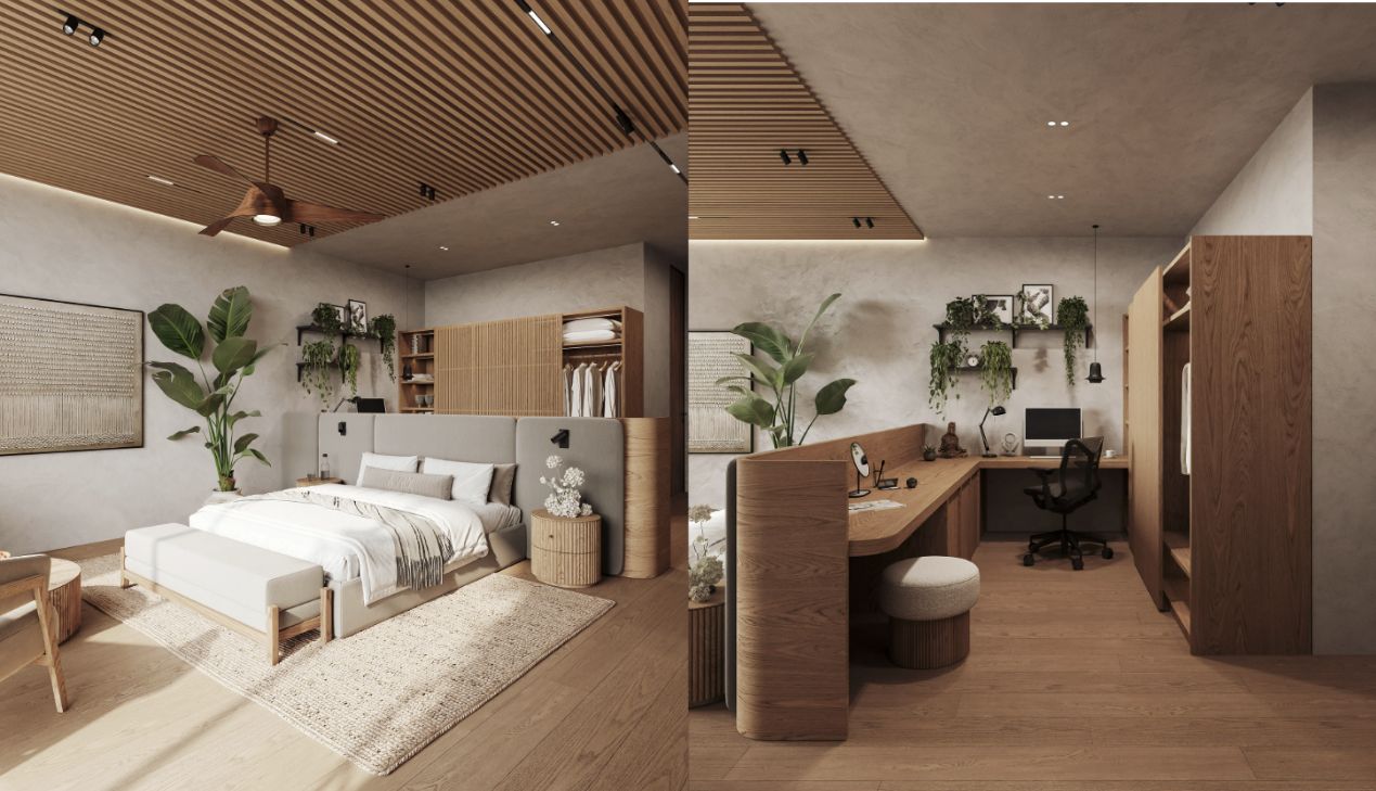 Thiết kế phòng ngủ kết nối thiên nhiên