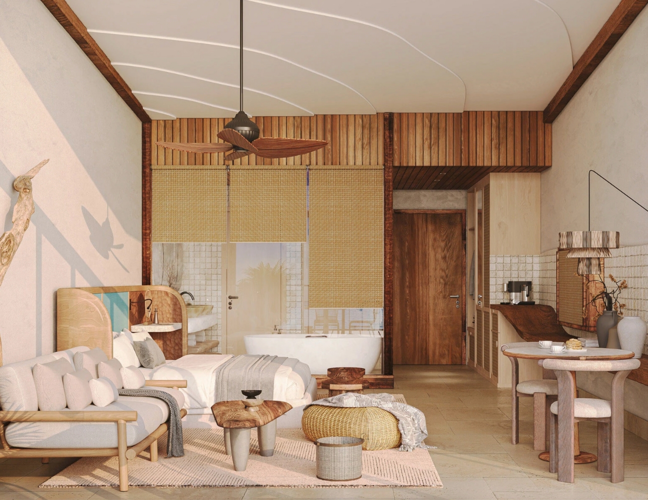 Thiết kế phòng ngủ Rustic