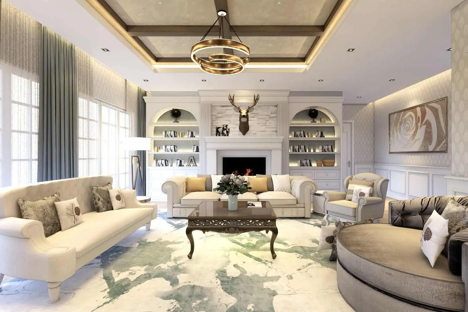 Thiết kế sofa phòng khách biệt thự