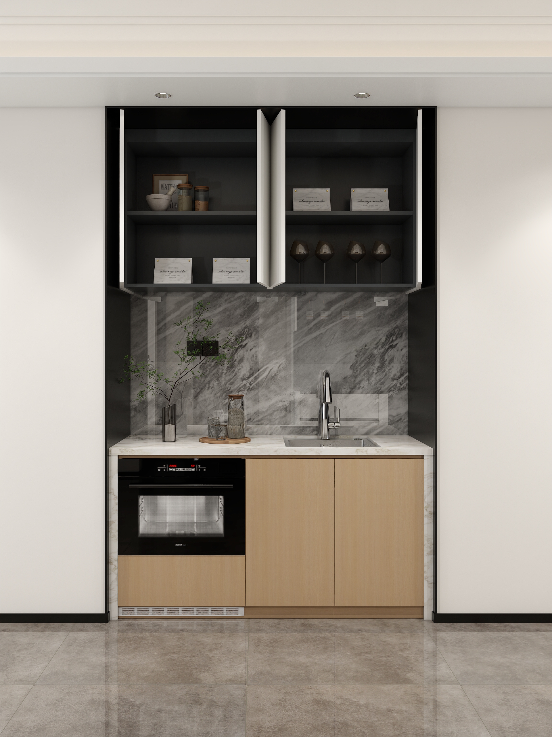 Tủ bếp nhôm kính giá rẻ