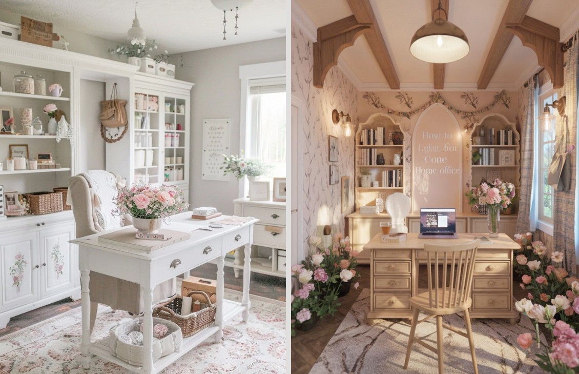 Tủ sách Shabby Chic: kệ gỗ sơn trắng cũ