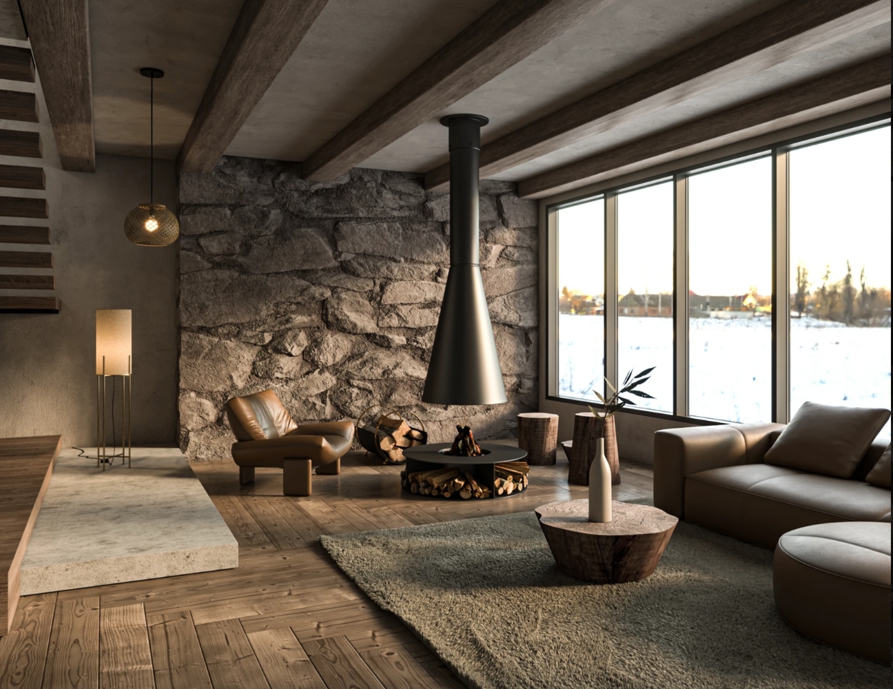 Tường đá tự nhiên Rustic