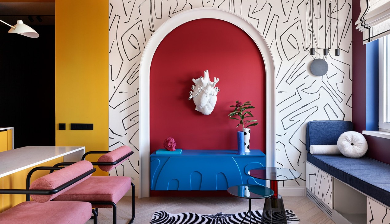 Ý tưởng decor nhà theo Memphis