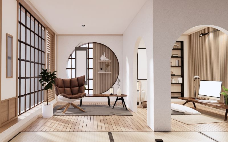 Ý tưởng thiết kế nội thất theo phong cách wabi sabi