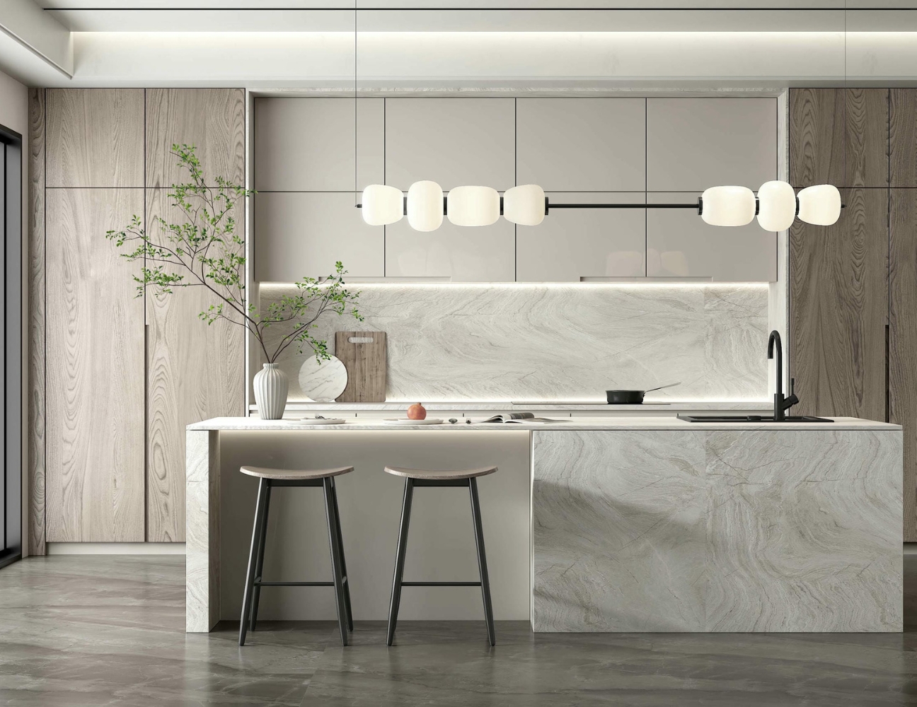 Kiểu dáng bếp chữ I đơn giản nên chi phí thấp nhất