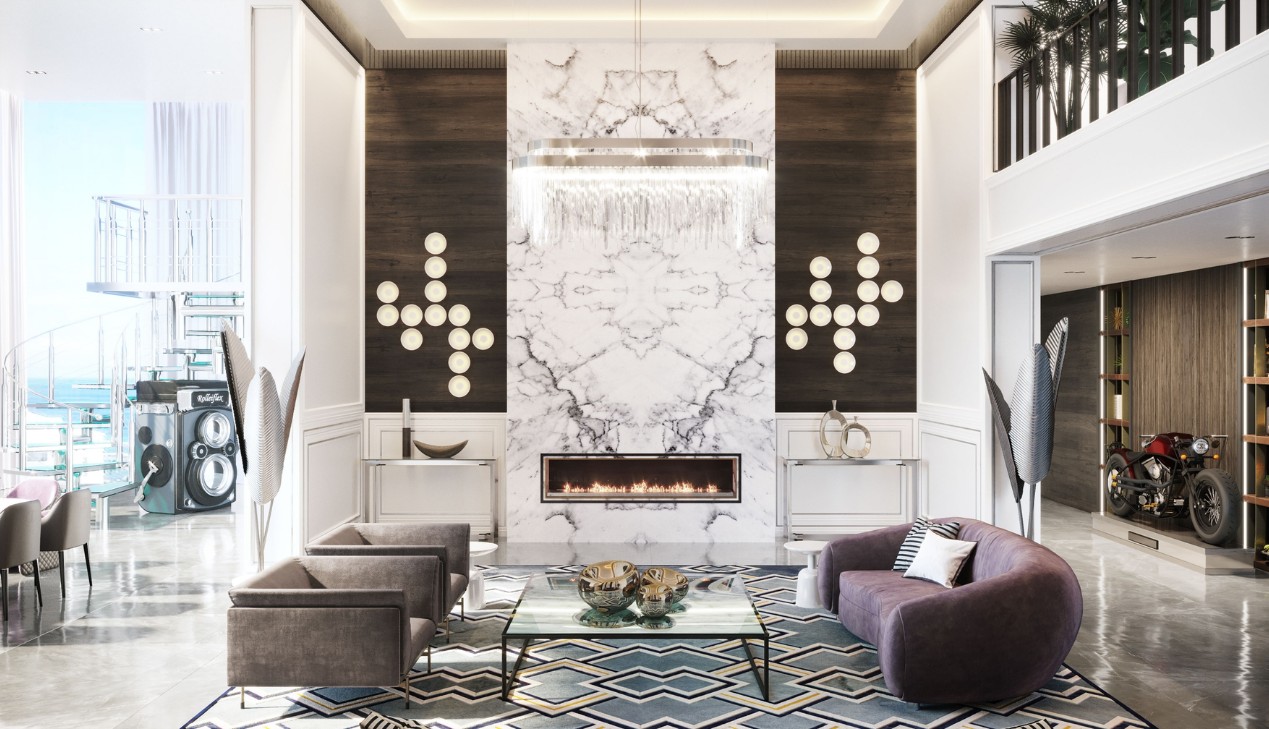 Thiết kế không gian mở Luxury Modern