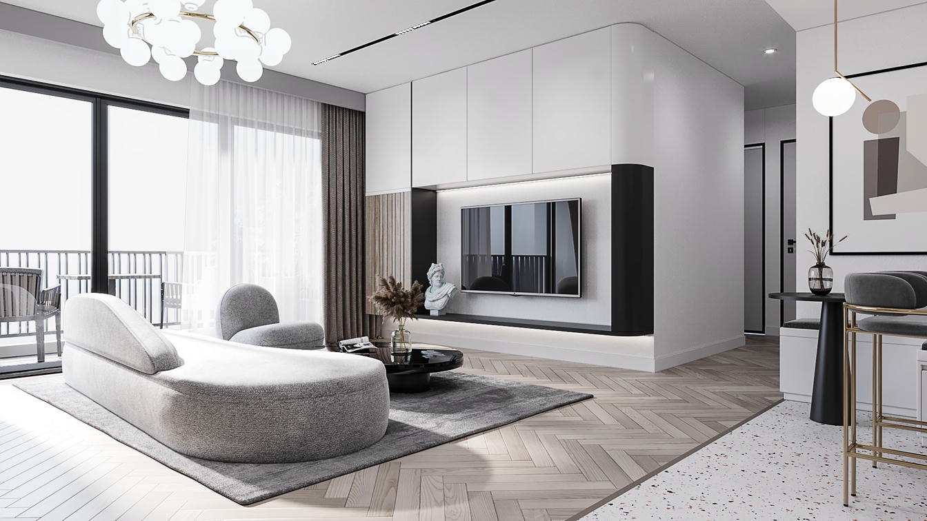 Thiết kế nội thất căn hộ phong cách tối giản