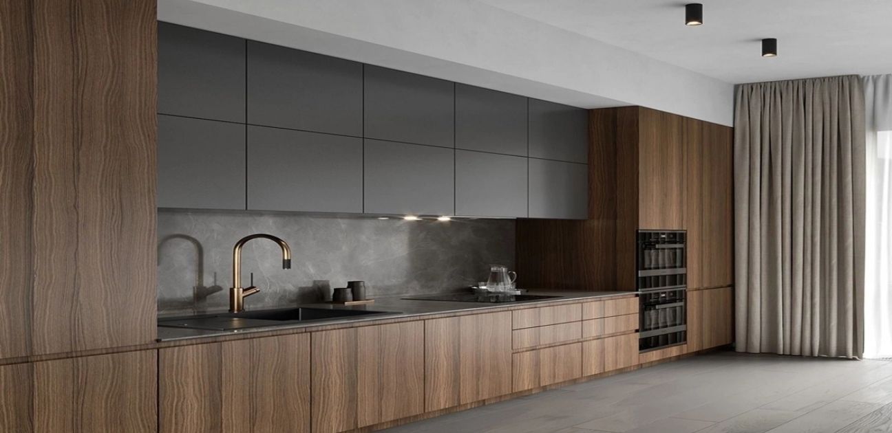 Tủ bếp gỗ Veneer
