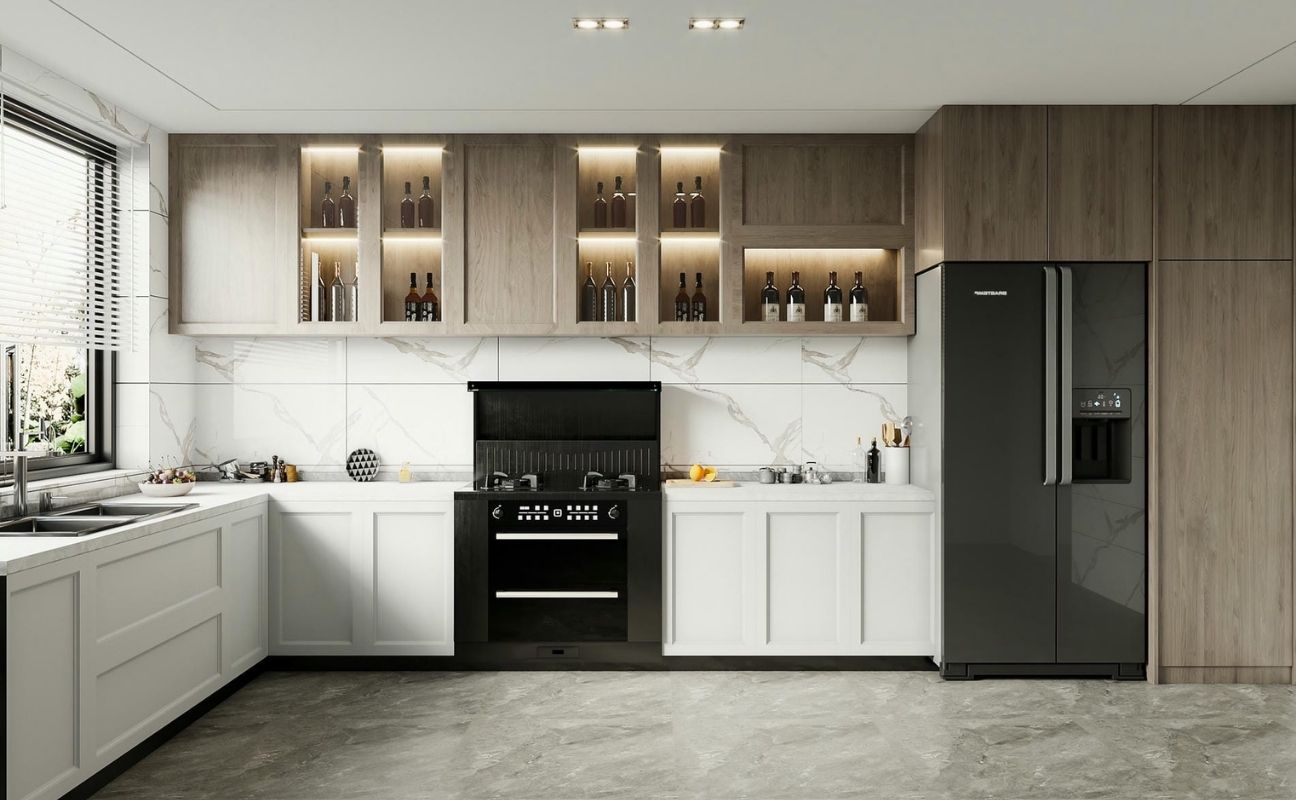 Tủ bếp gỗ công nghiệp đẹp