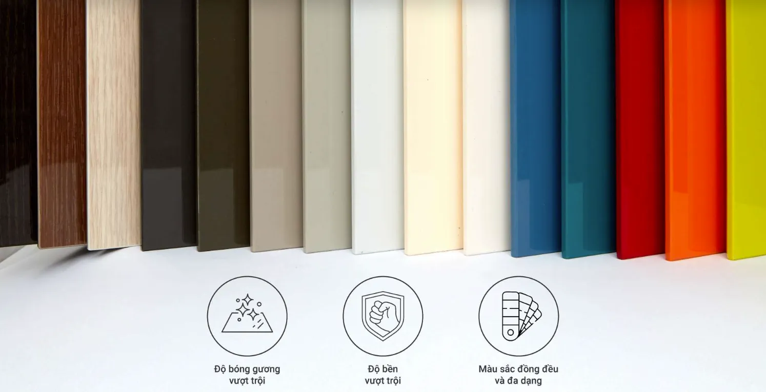 Đặc điểm cánh tủ bếp phủ acrylic Đặc điểm cánh tủ bếp phủ acrylic